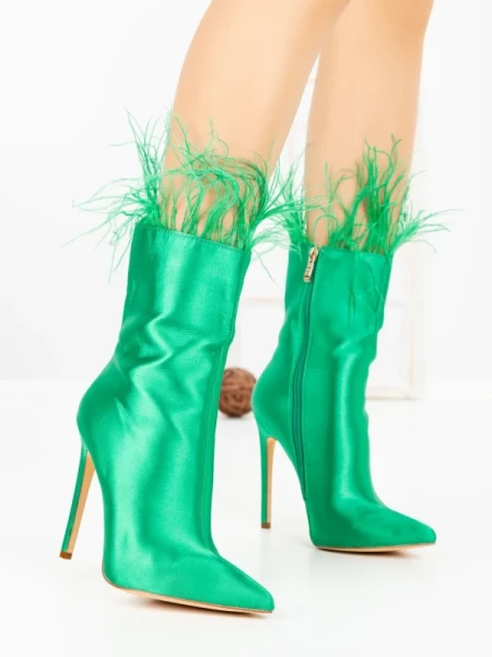 Botine cu Toc Subtire C-269 GREEN | STEPHAN