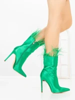 Botine cu Toc Subtire C-269 GREEN | STEPHAN
