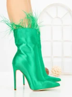 Botine cu Toc Subtire C-269 GREEN | STEPHAN
