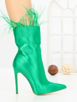 Botine cu Toc Subtire C-269 GREEN | STEPHAN