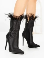 Botine cu Toc Subtire C-269 BLACK | STEPHAN