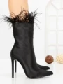 Botine cu Toc Subtire C-269 BLACK | STEPHAN