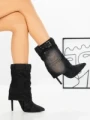 Botine cu Toc Subtire 2047 BLACK | SEASOND