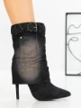 Botine cu Toc Subtire 2047 BLACK | SEASOND