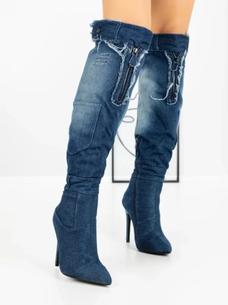Cizme Dama cu Toc 1657 BLUE | SEASOND