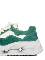 Pantofi Sport Dama din piele naturala S5352 GREEN | FRANCO GERARDO