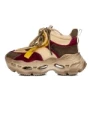 Pantofi Sport Dama din piele naturala HY6322 WINE-YELLOW | ADVANCER