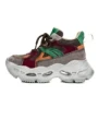 Pantofi Sport Dama din piele naturala HY6398 BROWN-GREEN | ADVANCER