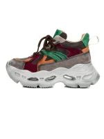 Pantofi Sport Dama din piele naturala HY6398 BROWN-GREEN | ADVANCER