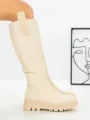 Cizme Dama cu talpa joasa 99-119 BEIGE | CM