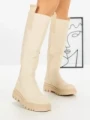 Cizme Dama cu talpa joasa 99-119 BEIGE | CM