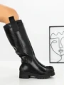 Cizme Dama cu talpa joasa 9050 BLACK | CM