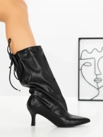 Botine cu Toc Subtire 77-306 BLACK | CM