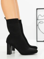 Botine cu Toc Gros 9076 BLACK | CM