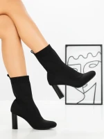 Botine cu Toc Gros 9076 BLACK | CM