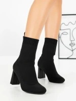 Botine cu Toc Gros 9076 BLACK | CM
