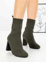 Botine cu Toc Gros 9076 GREEN | CM