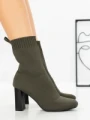 Botine cu Toc Gros 9076 GREEN | CM