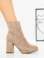 Botine cu Toc Gros 9131 TAUPE | CM