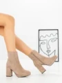 Botine cu Toc Gros 9131 TAUPE | CM