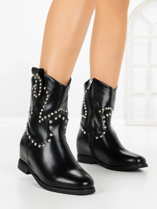 Ghete Dama cu Platforma C-157 BLACK | STEPHAN