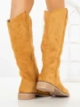 Cizme Dama cu talpa joasa LQ-116 CAMEL | STEPHAN
