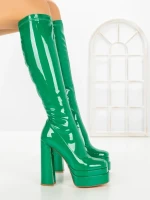 Cizme Dama cu Toc si Platforma C-261 GREEN | STEPHAN