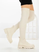 Cizme Dama cu talpa joasa LQ-15 BEIGE | STEPHAN
