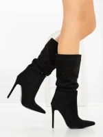 Botine cu Toc Subtire C-270 BLACK | STEPHAN