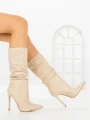 Botine cu Toc Subtire C-270 BEIGE | STEPHAN