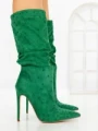 Botine cu Toc Subtire C-270 GREEN | STEPHAN