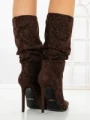 Botine cu Toc Subtire C-270 BROWN | STEPHAN