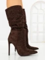 Botine cu Toc Subtire C-270 BROWN | STEPHAN