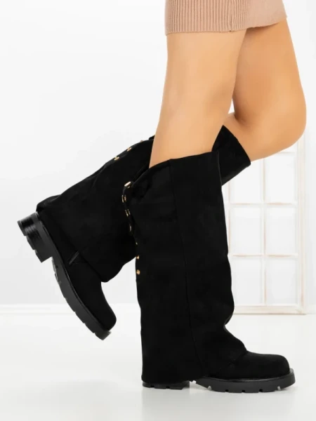 Cizme Dama cu talpa joasa 52279 BLACK | GALLEVANI