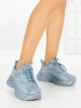 Pantofi Sport Dama cu Platforma 1W-N20 BLUE | GALLEVANI