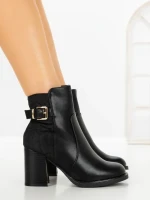 Botine cu Toc Gros 9137 BLACK | CM