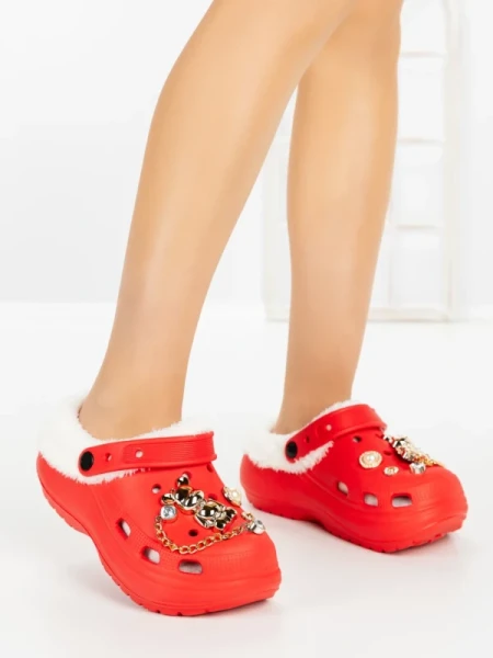 Papuci Dama cu Platforma F65 RED | L. DAY