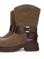 Ghete Dama din piele naturala 5150-2 KHAKI | ADVANCER