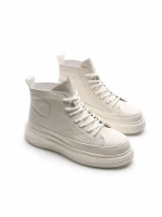Ghete Barbati din piele naturala 7789 WHITE | ADVANCER