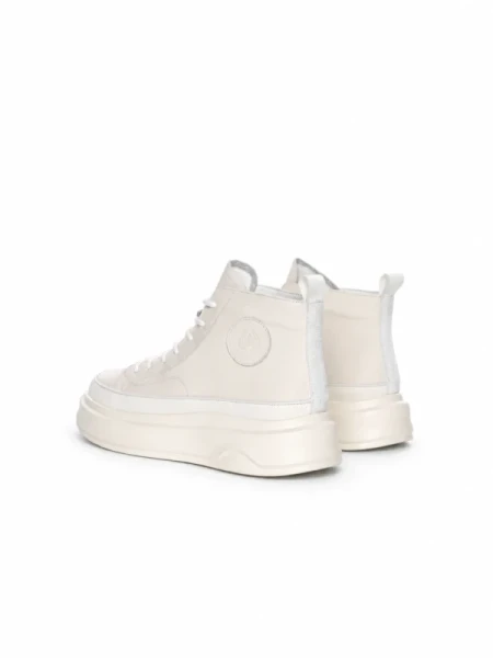 Ghete Barbati din piele naturala 7789 WHITE | ADVANCER