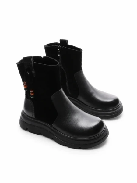 Ghete Dama din piele naturala 99312 BLACK | ADVANCER