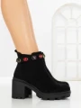 Botine cu Toc Gros YZ19-35 BLACK | H&D