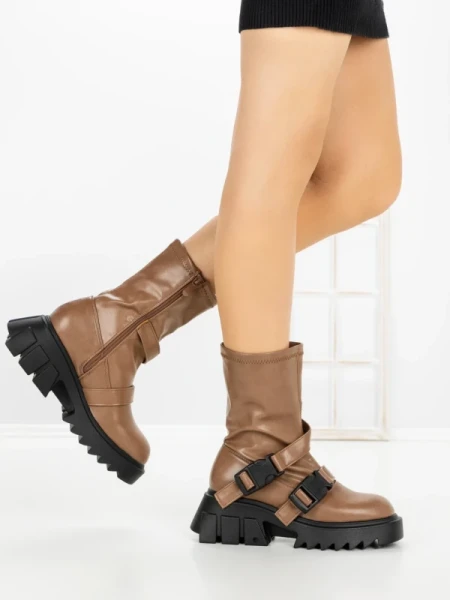 Ghete Dama cu Platforma YZ21-25 KHAKI | H&D