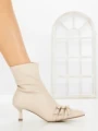 Botine cu Toc Subtire YZ24-043 BEIGE | H&D