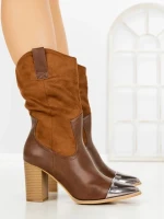 Botine cu Toc Gros 9964 CAMEL | SEASOND