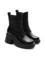 Ghete Dama din piele naturala M5307 BLACK | ADVANCER
