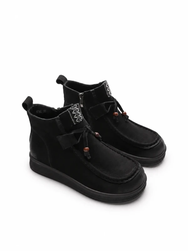 Ghete Dama din piele naturala 5782 BLACK | ADVANCER