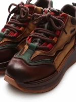 Ghete Dama din piele naturala A007-1 COFFEE-GREEN | ADVANCER