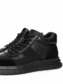 Ghete Barbati din piele naturala CM611 BLACK | ADVANCER