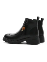 Ghete Dama din piele naturala 25808 BLACK | ADVANCER